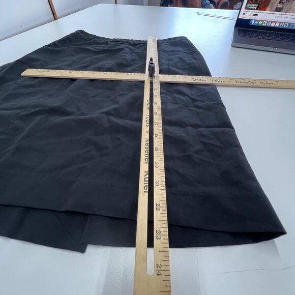 Theory Skirt Womens 8 Black Wool Blend Office Career Pencil Knee Length Classic - Picture 6 of 7